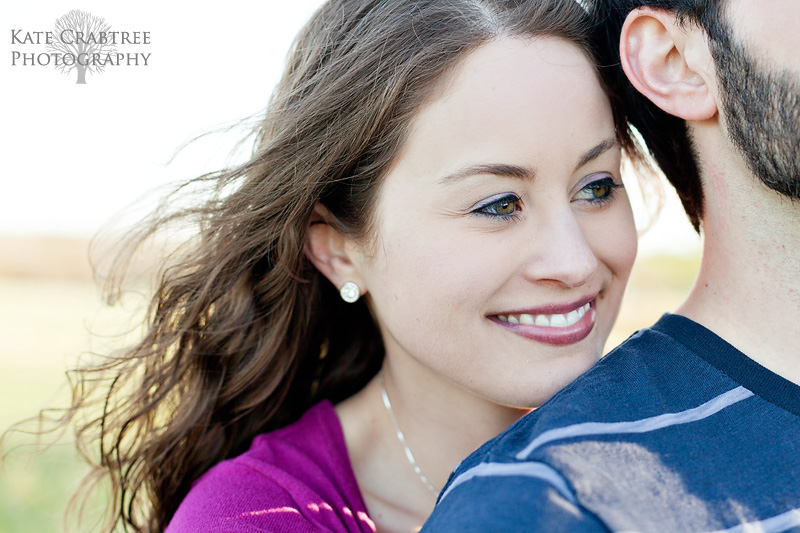 A natural light engagement photo taken in Bangor Maine