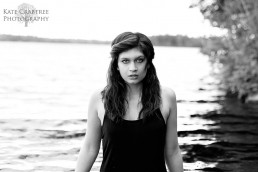 Maine fashion and wedding photographer Kate Crabtree snaps this photo of Rebecca looking dramatic
