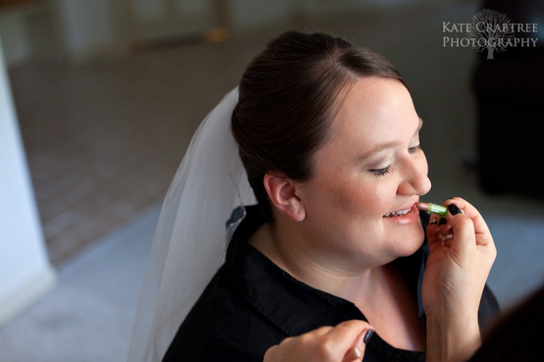 The bride prepares for a Sunday River Maine wedding