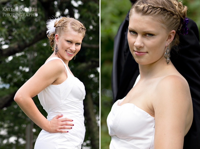 The stunning bride poses after her gorgeous wedding at the Lakeview Golf Course