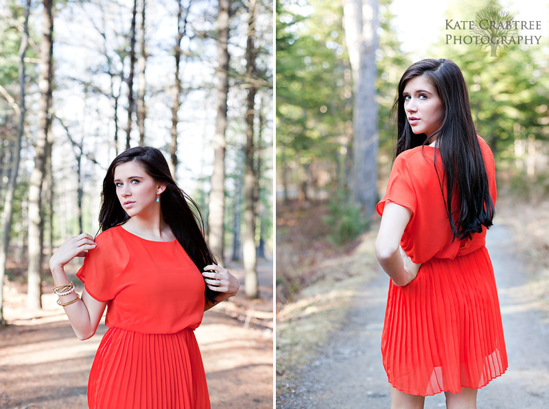 A fashion shoot in the Bangor city forest in Maine