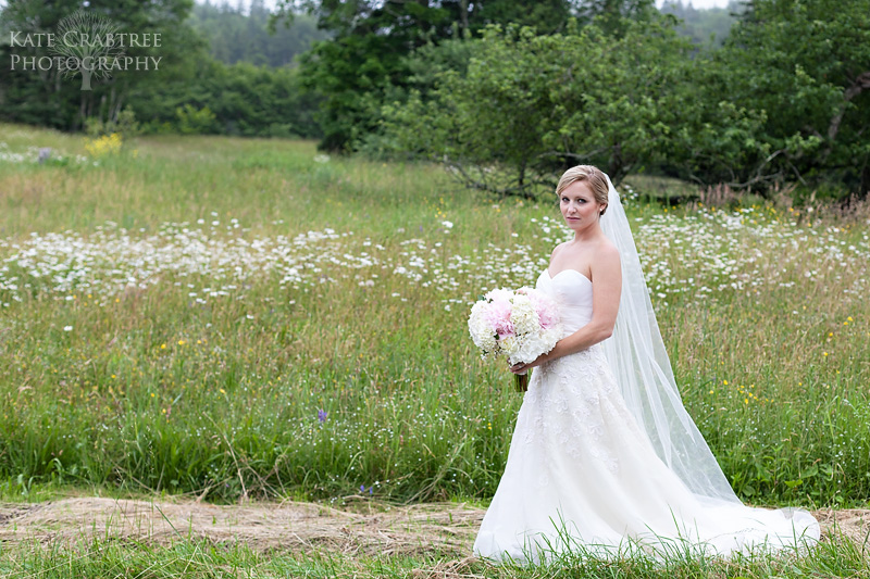 A coastal Maine bridal portrait by Kate Crabtree Photography