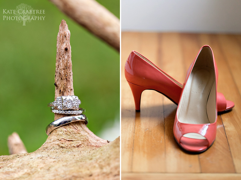 The bridal details at a coastal Maine wedding