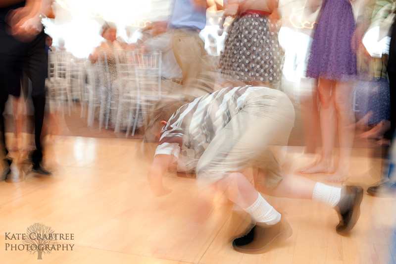 A kid danced epically at Laura and Mark's Maine wedding