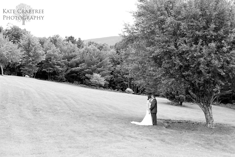 Maine wedding photographer kate crabtree captures this quiet moment between Laura and Mark at the lucerne inn