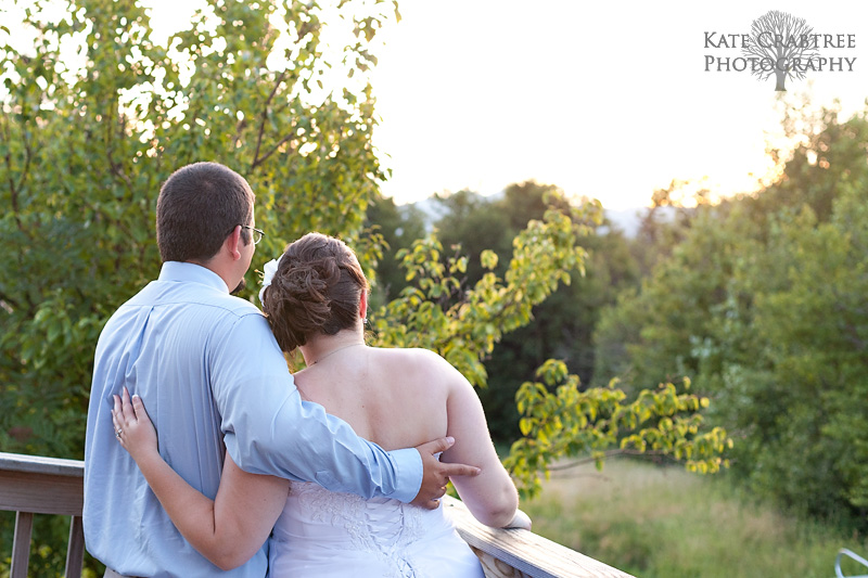 Erin and Anthony enjoy the sunset at their Sunday River wedding in Maine