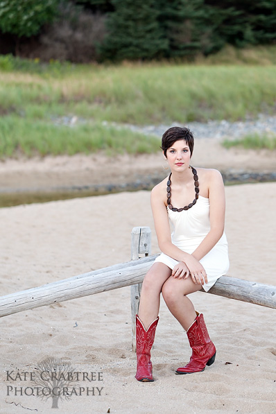 Maine portrait photographer Kate Crabtree captures this photo of Rebecca in Acadia National Park