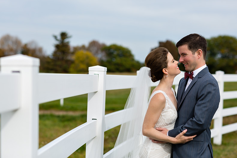 Fall wedding photos at Pineland Farms, Maine