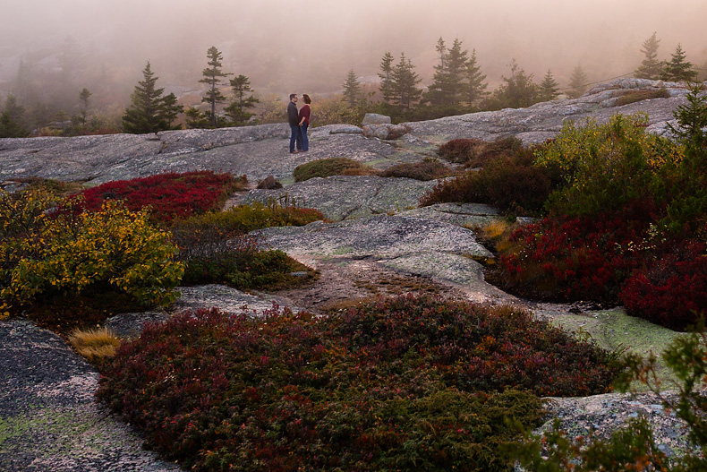 Portraits taken in the fall on Cadillac Mountain in Acadia National Park