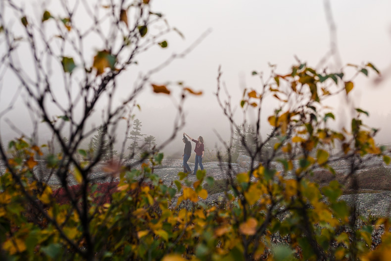 Portraits taken in the fall on Cadillac Mountain in Acadia National Park