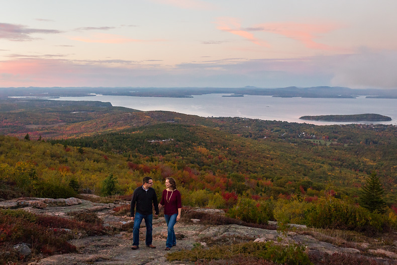 Portraits taken in the fall on Cadillac Mountain in Acadia National Park
