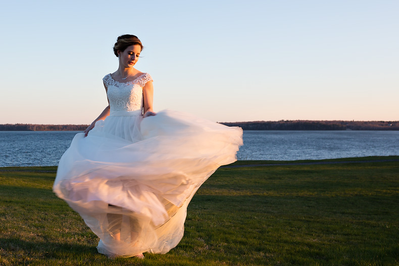 Bridal Portraits taken at French's Point in Stockton Springs, Maine