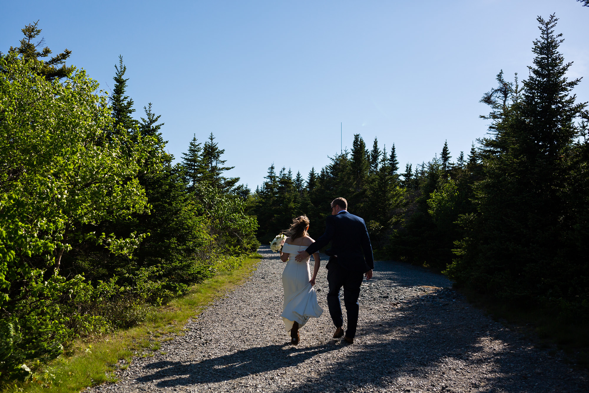 Wedding ceremony on Cadillac Mountain in Acadia