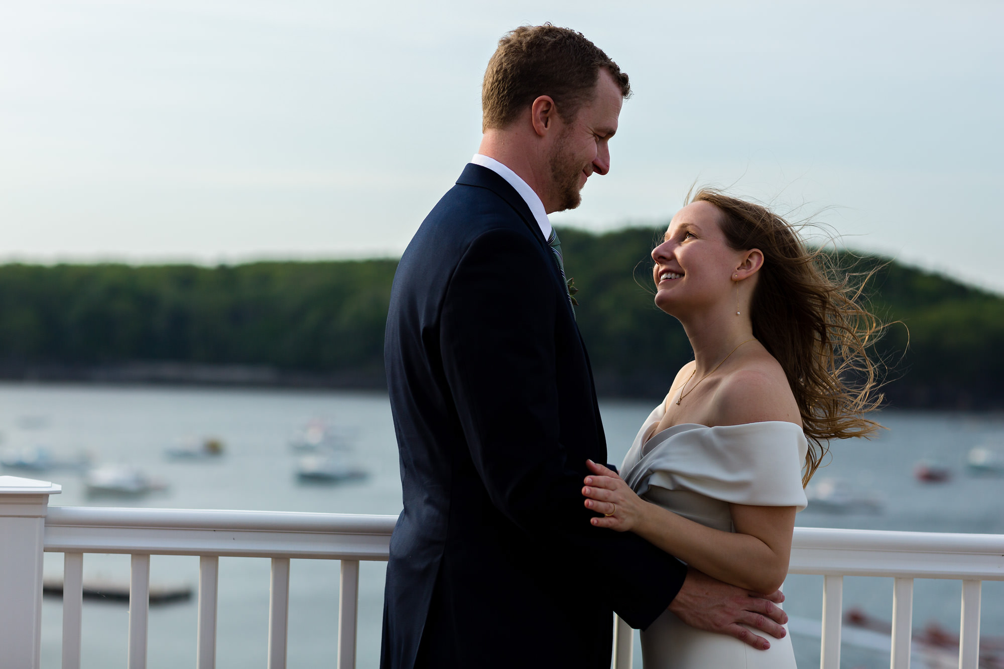 Wedding portraits at Bar Harbor Inn