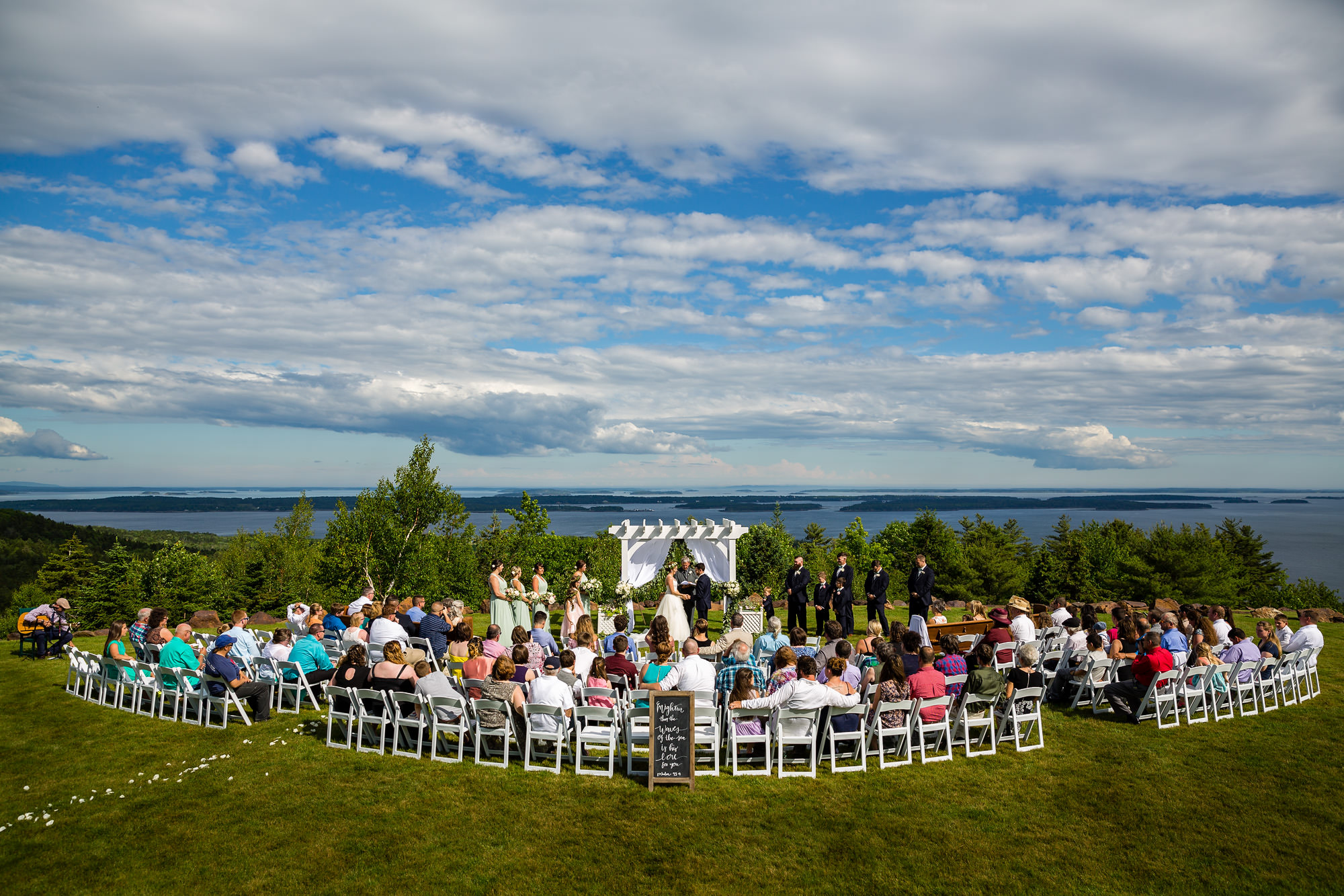 A photo of a summer Point Lookout wedding in Maine