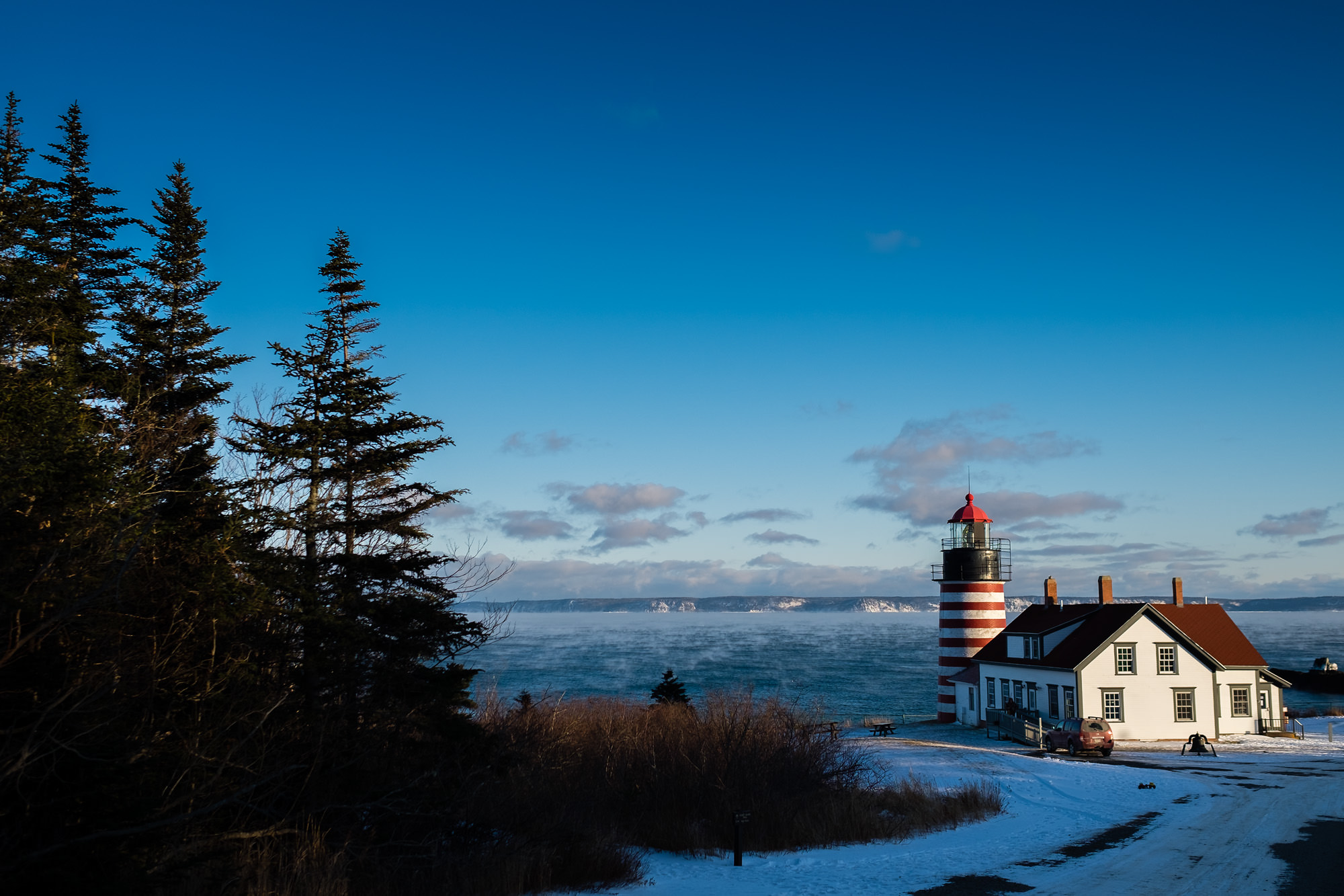 West Quoddy Head Lighthouse in Lubec, Maine