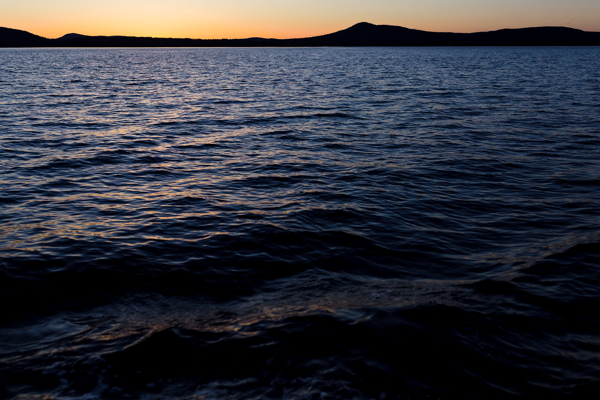 A sunset on Camden Harbor