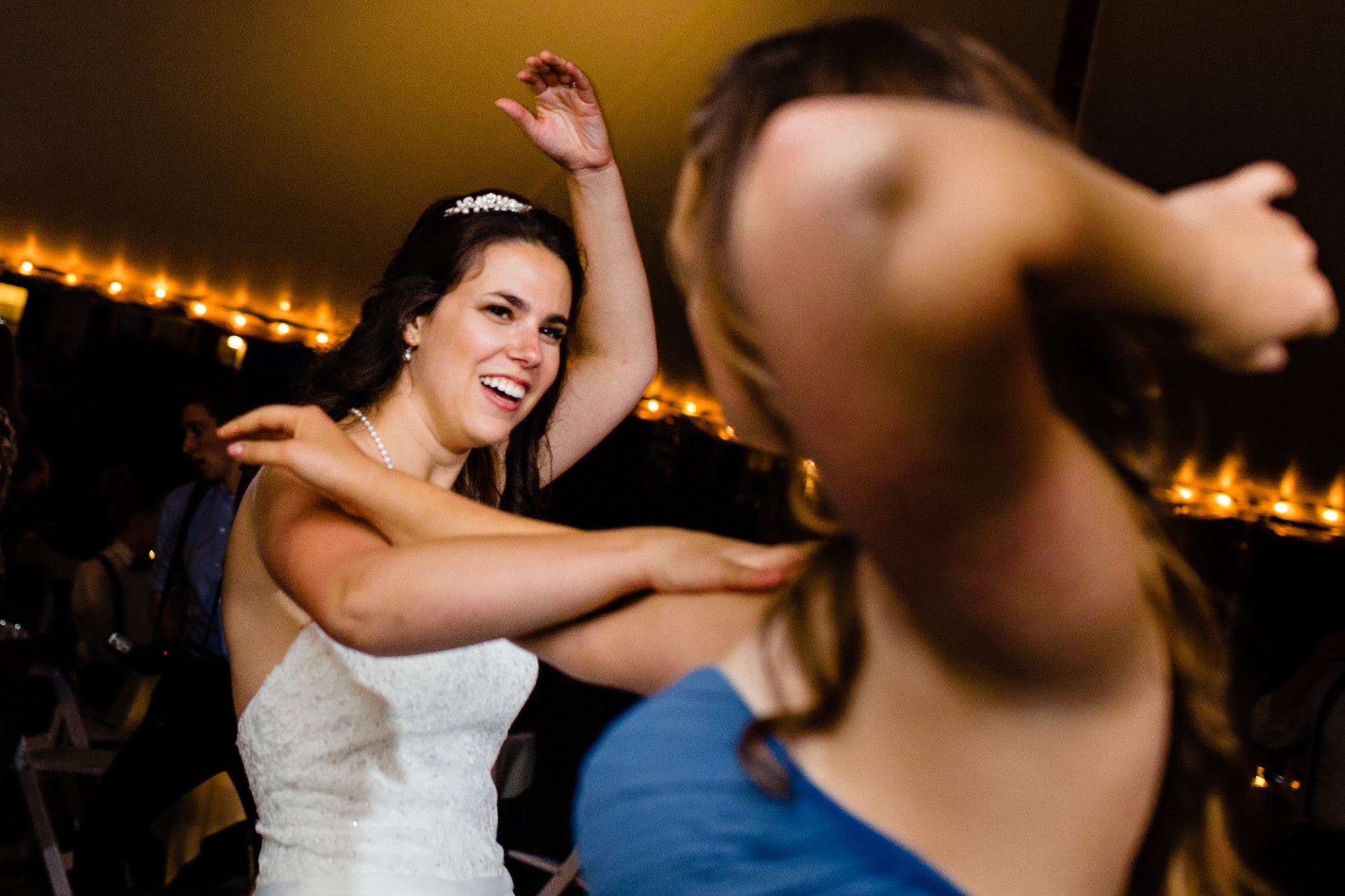 A fun dance floor at a Maine wedding