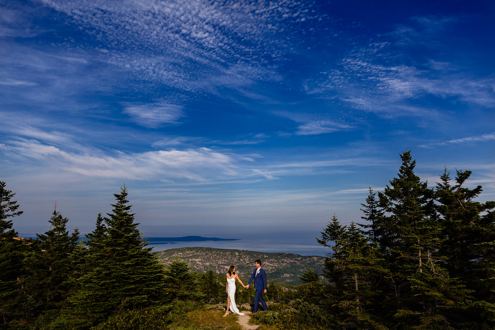 An elopement on Cadillac Mountain in Acadia National Park