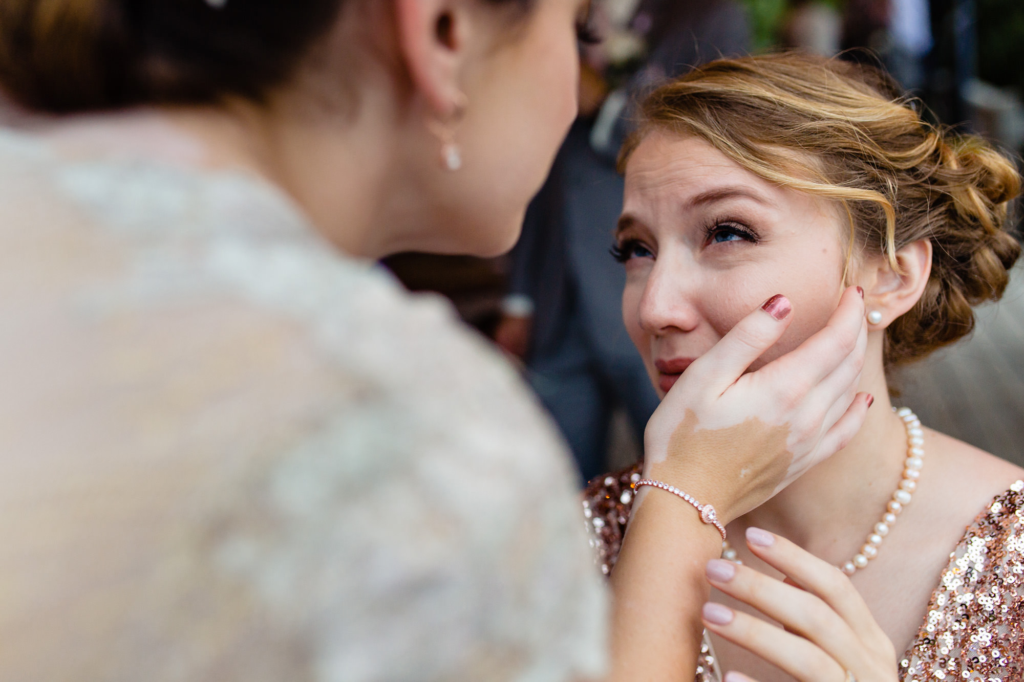 An emotional moment shared at a Maine wedding
