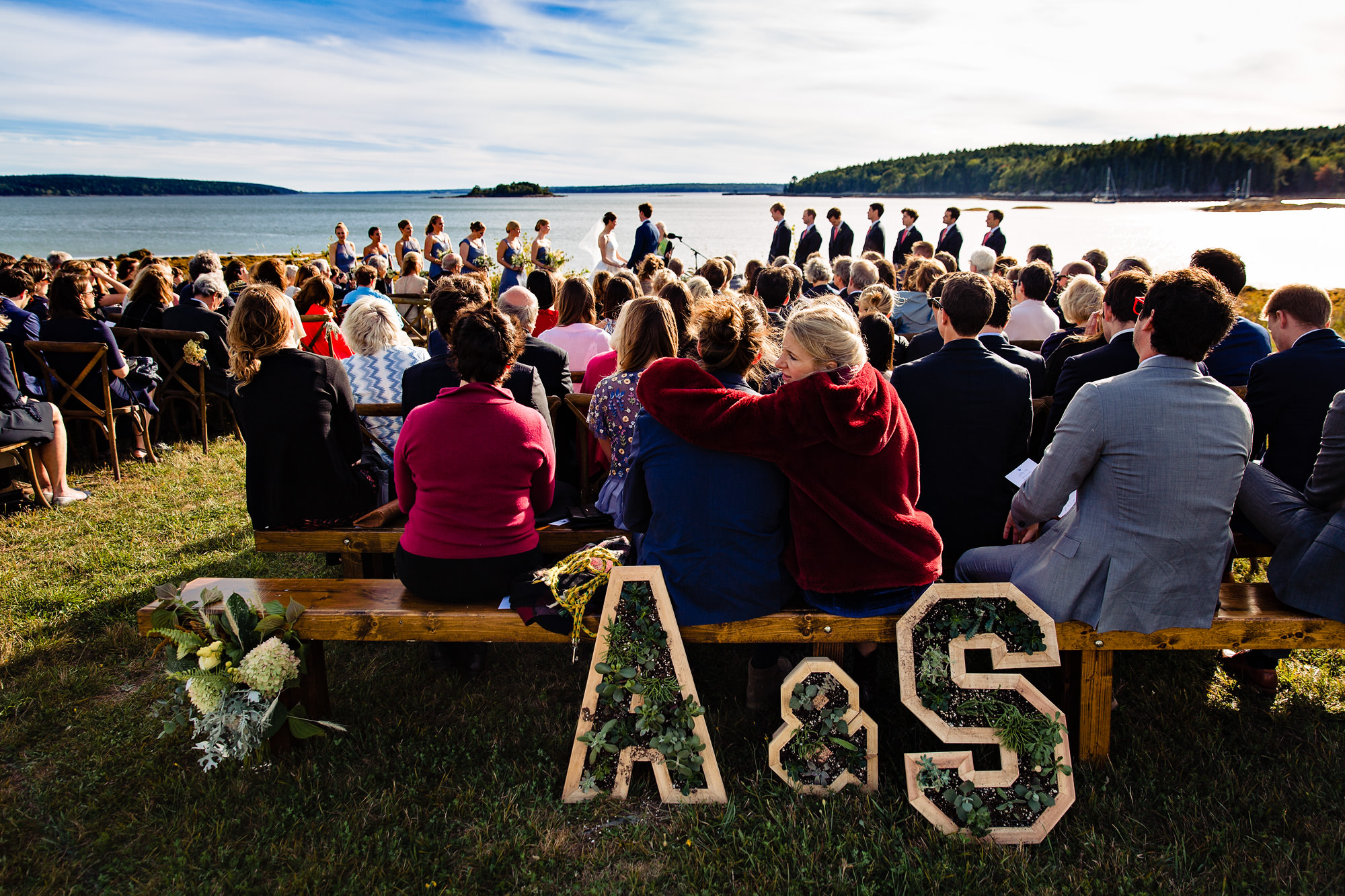 A beautiful and sunny wedding on the coast of Blue Hill, Maine