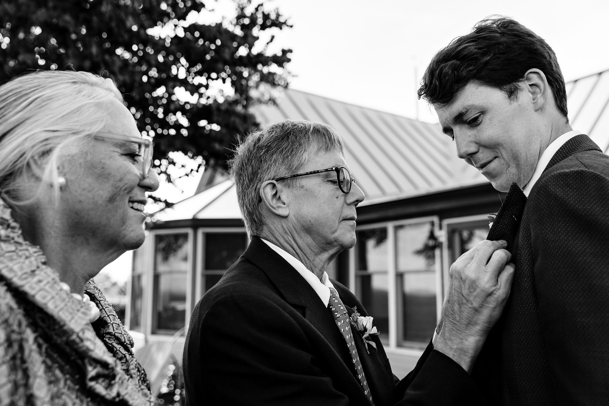 The groomsmen get ready at a Blue Hill Maine wedding