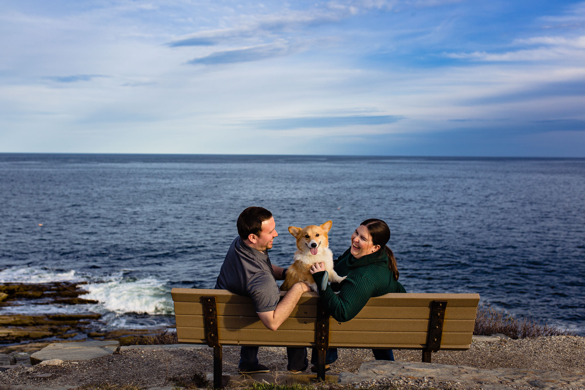 Engagement portraits taken in Cape Elizabeth, Maine