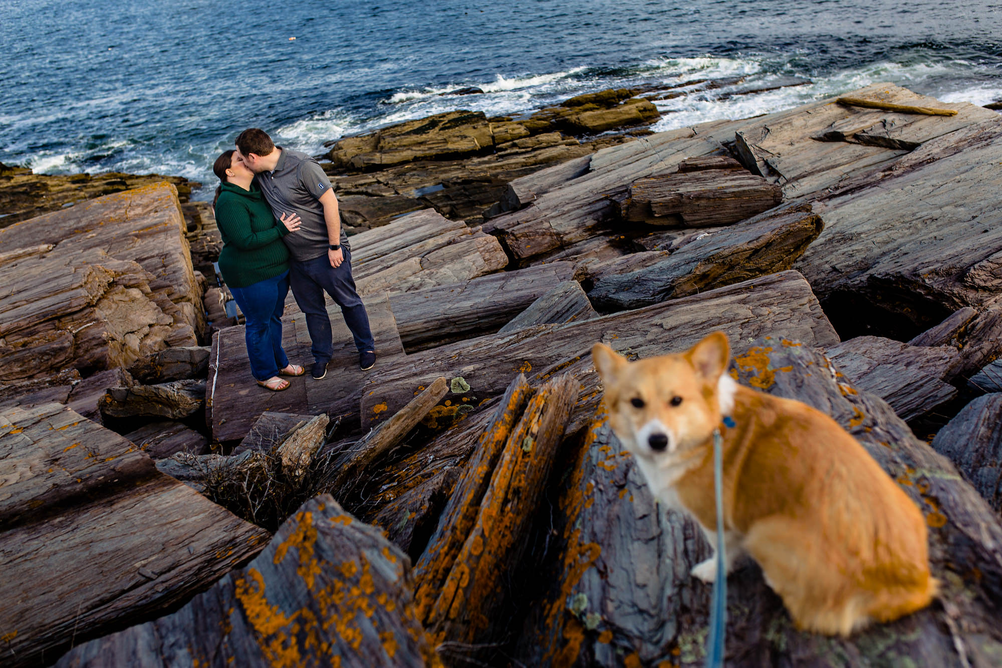Engagement portraits taken in Cape Elizabeth, Maine