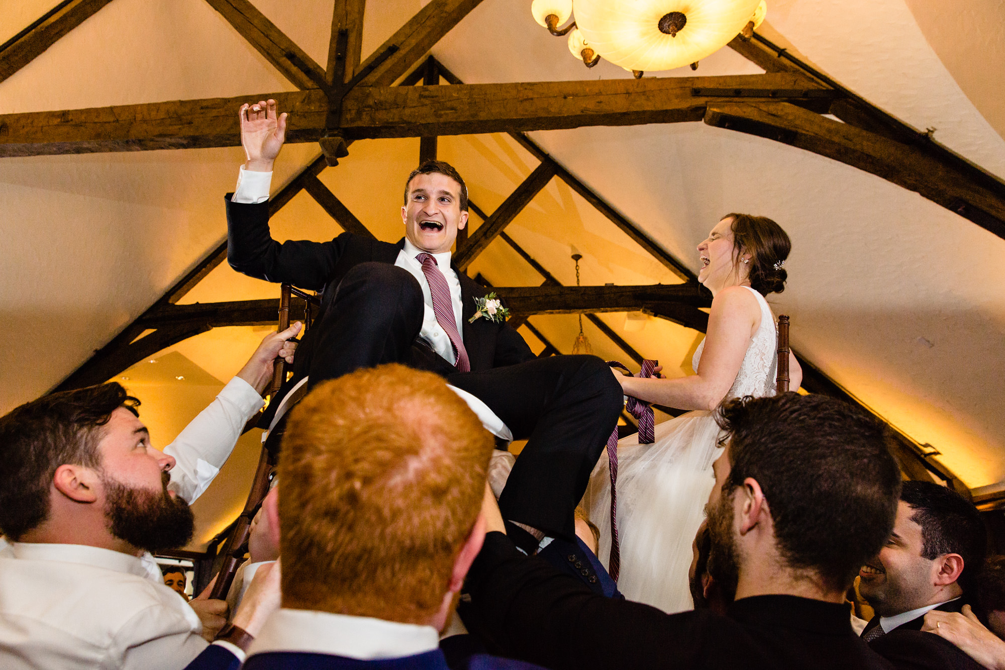 The chair dance at a MDI wedding in Maine