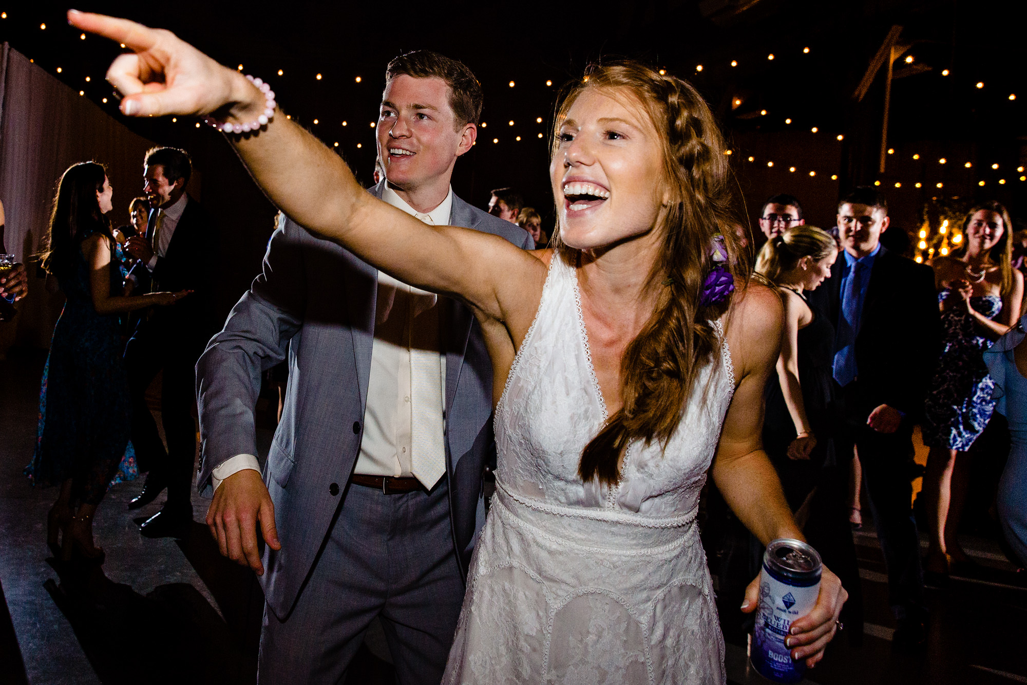 Candid photos of a dance floor at a Brick South wedding
