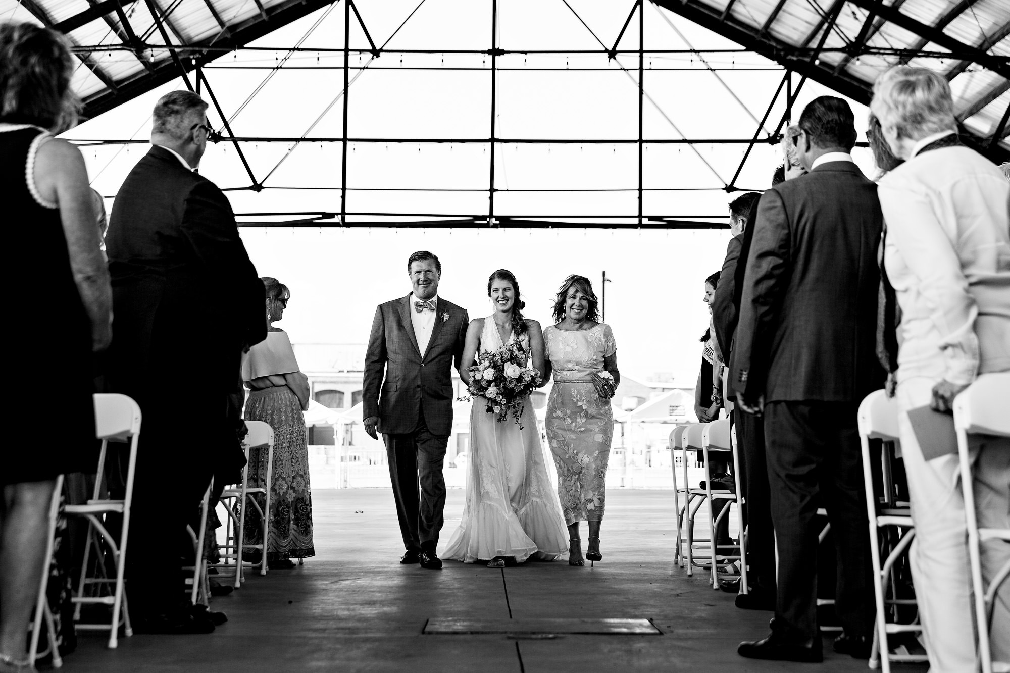 A wedding ceremony at Brick South in Portland, Maine