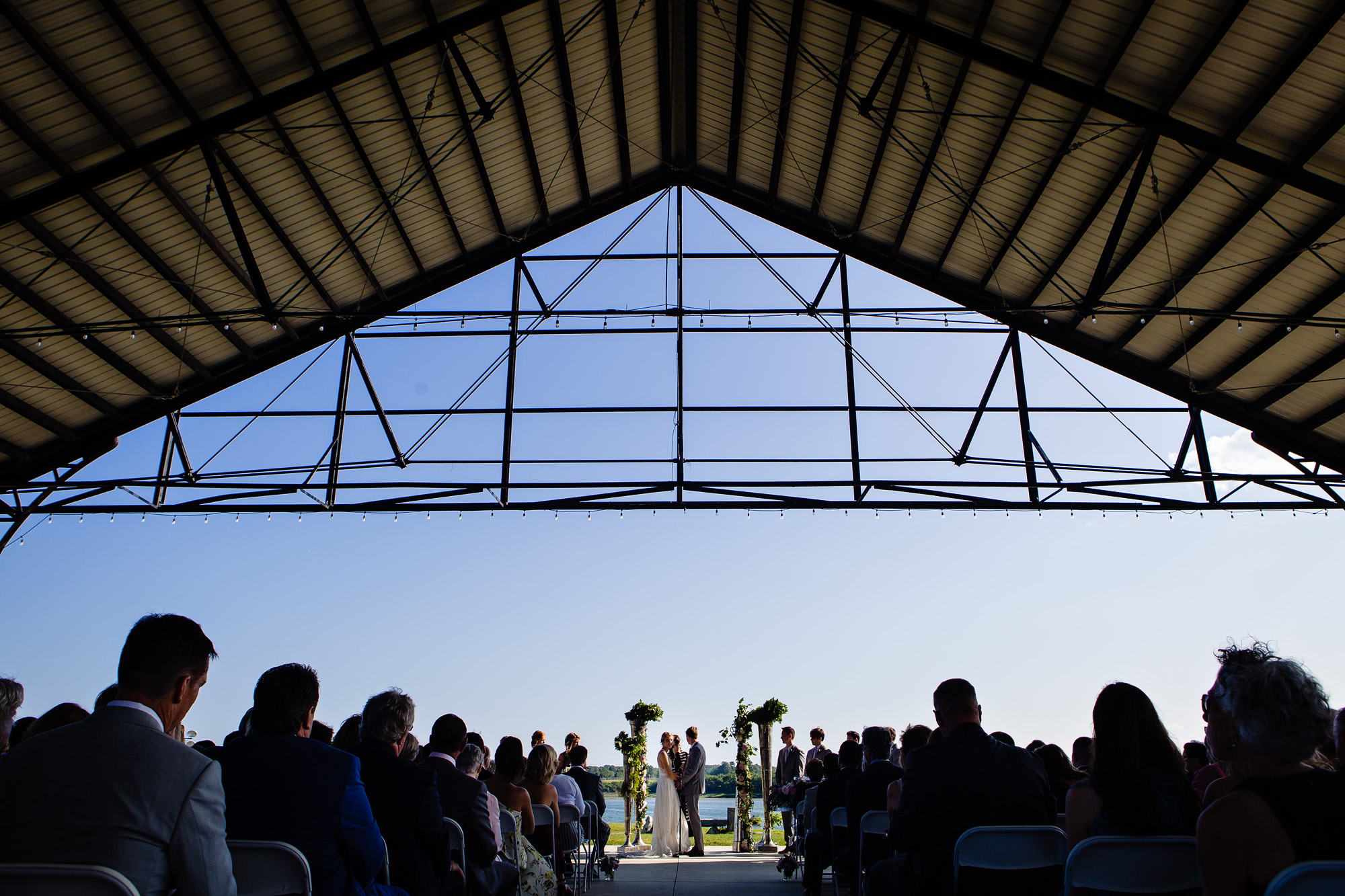 A wedding ceremony at Brick South in Portland, Maine