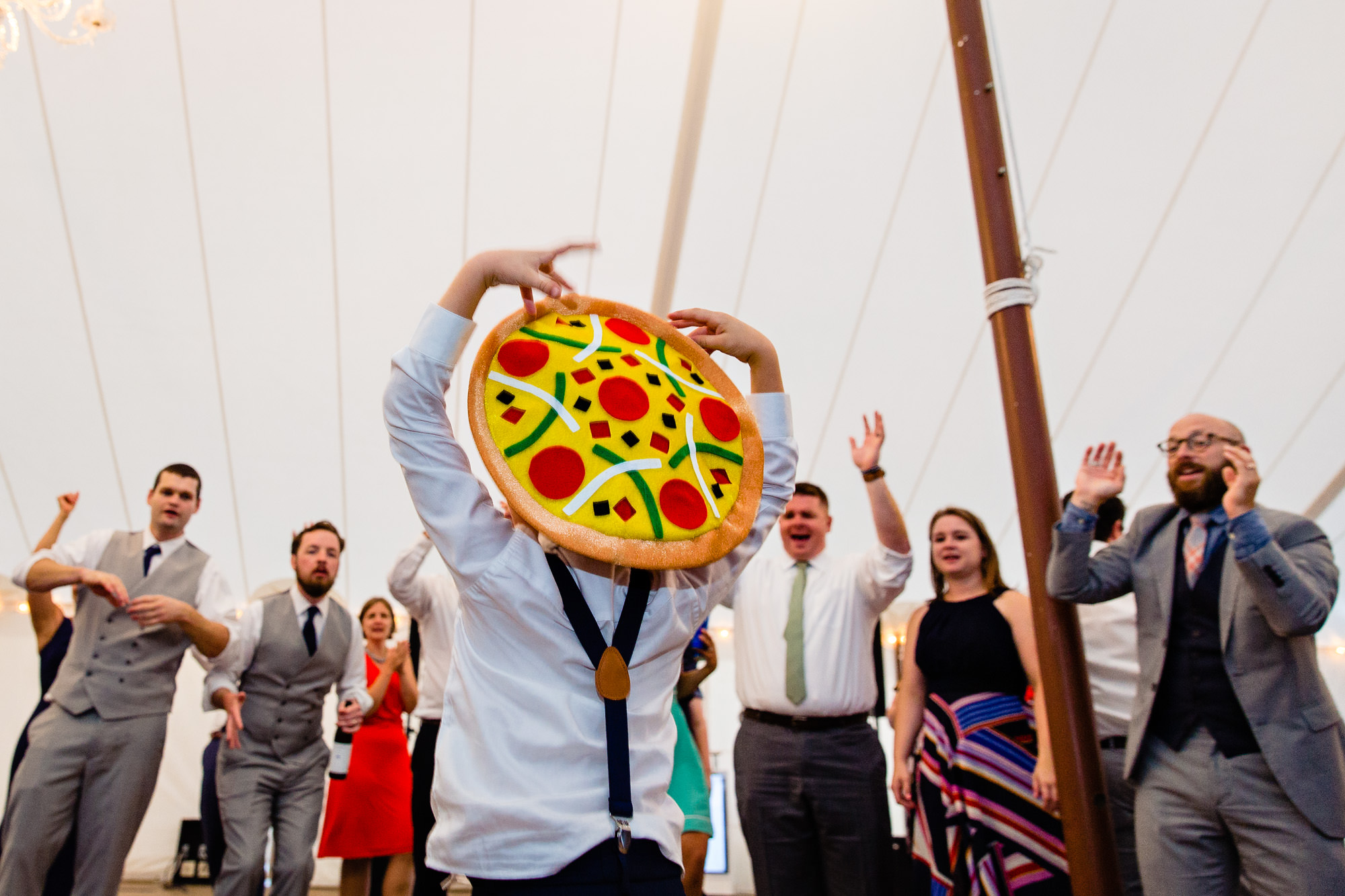 A fun and dance-filled wedding reception at French's Point in Maine