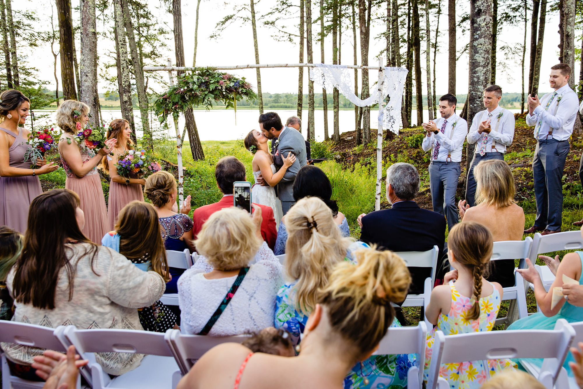 A beautiful Lamoine Maine wedding ceremony