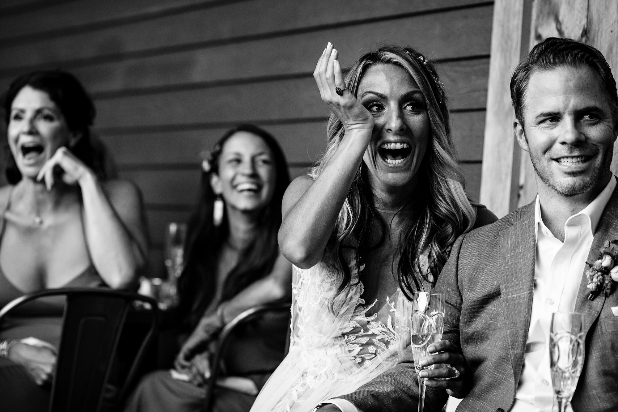 A microwedding reception at Nonesuch River Brewing in Scarborough, Maine