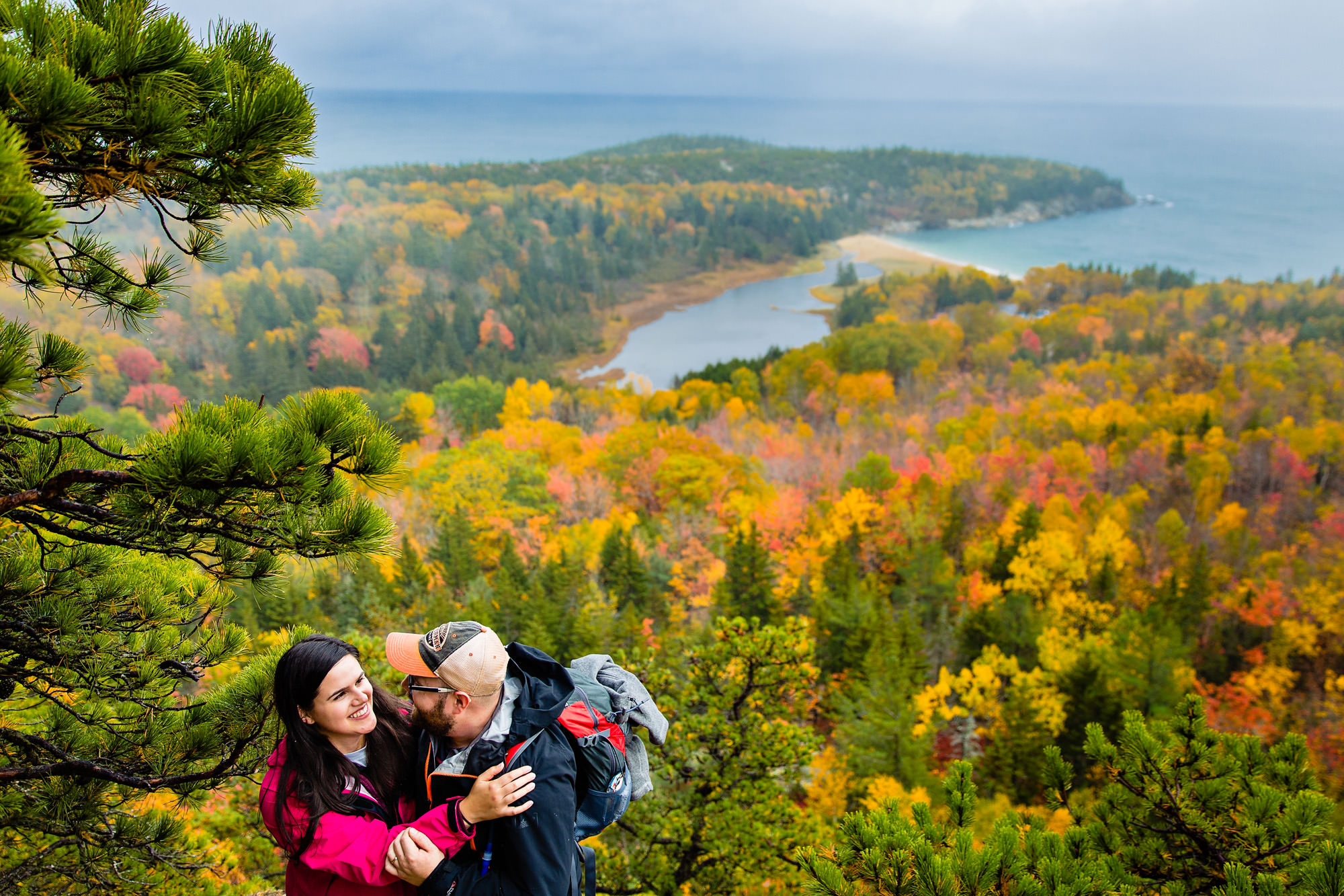 Stunning fall portraits on Beehive Mountain in Acadia National Park