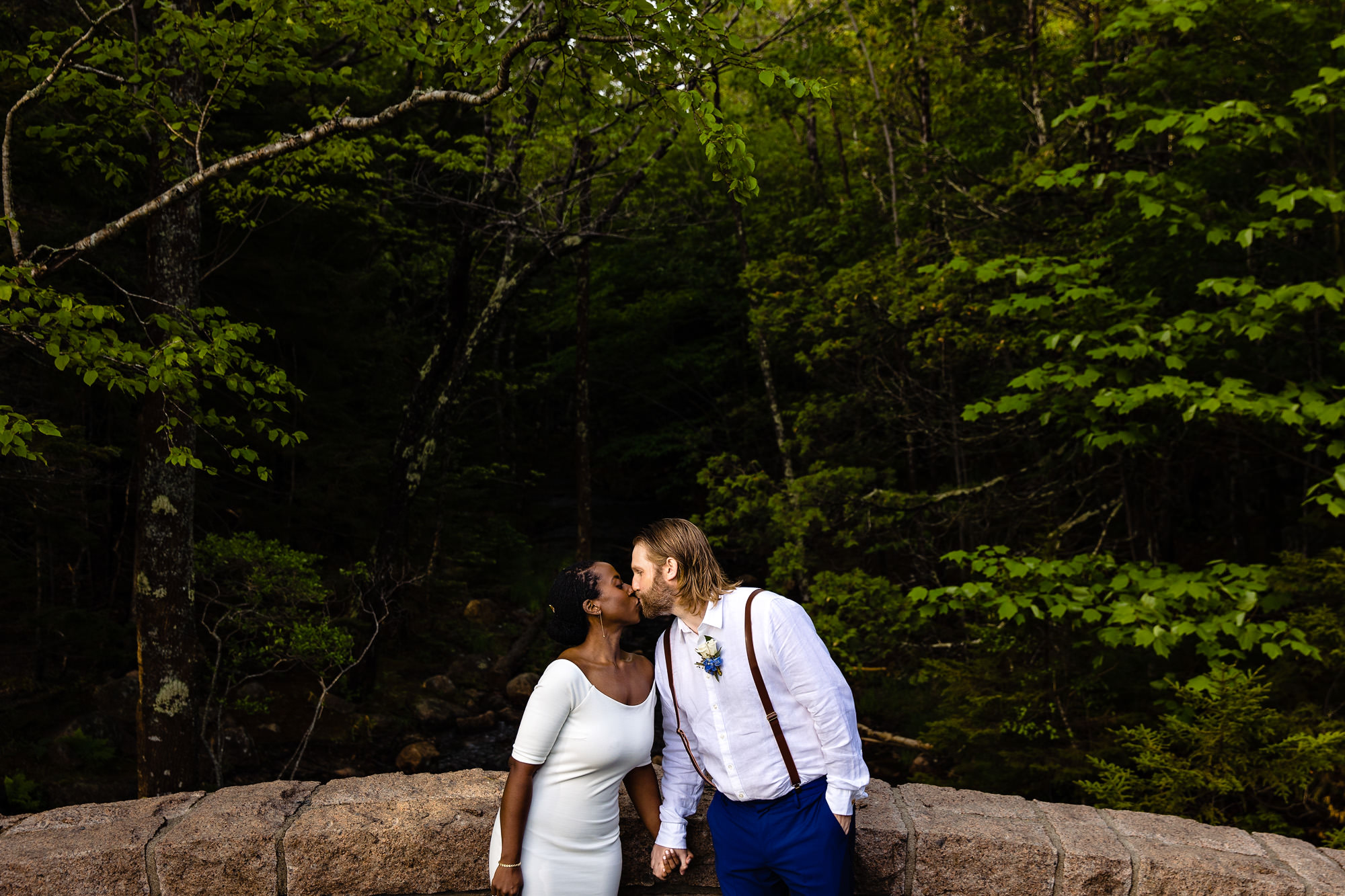Sunrise wedding portraits at Acadia National Park
