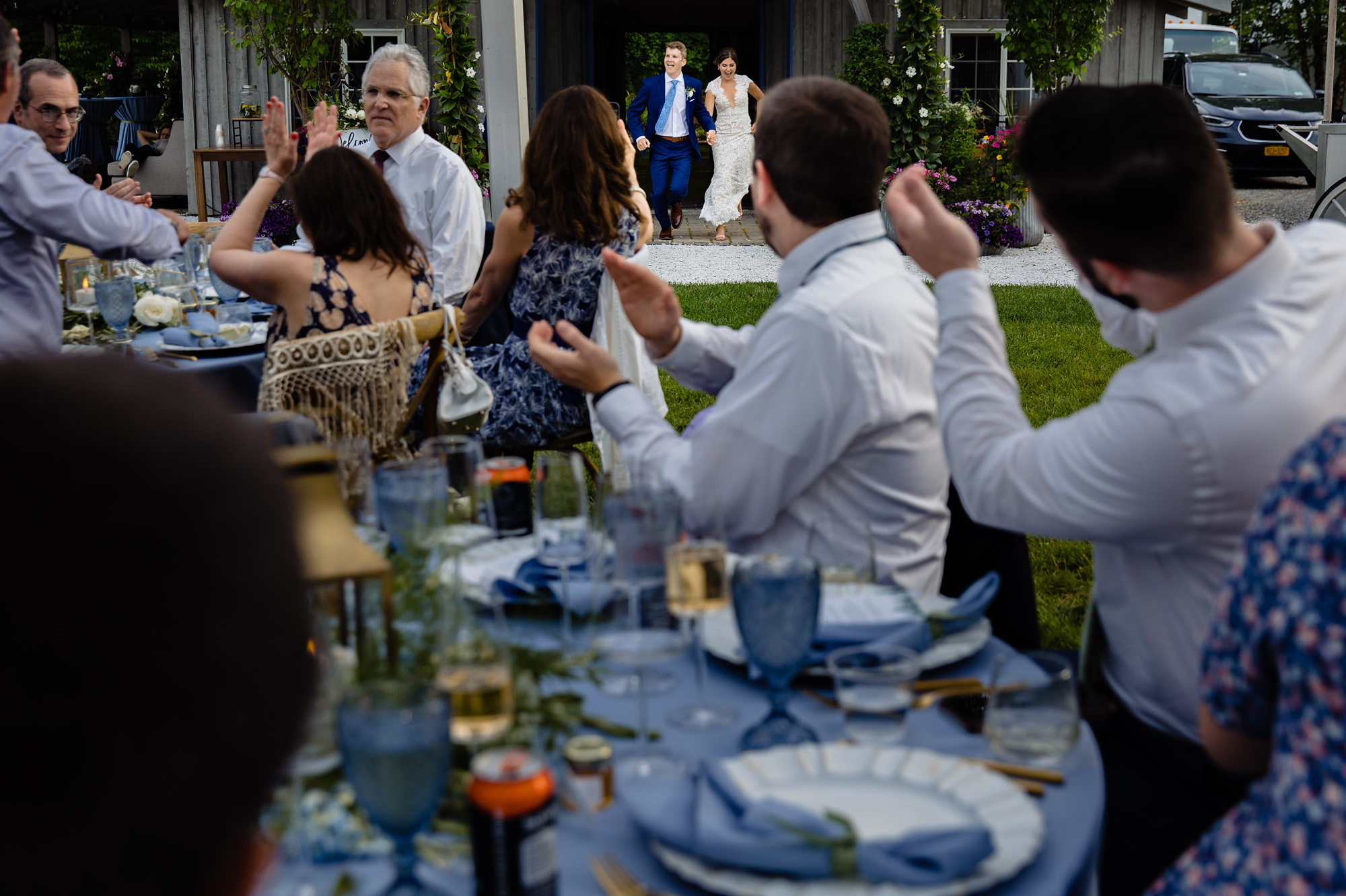 A wedding reception at Marianmade Farm in Maine