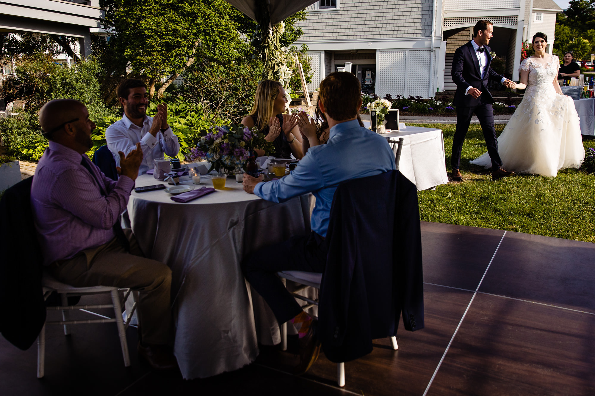 A tented wedding reception at the Beachmere Inn in Ogunquit, Maine