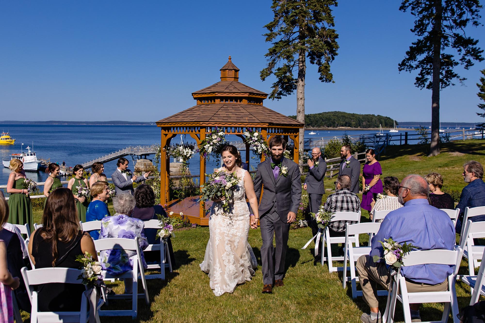 A wedding ceremony at the Atlantic Oceanside on Mount Desert Island Maine