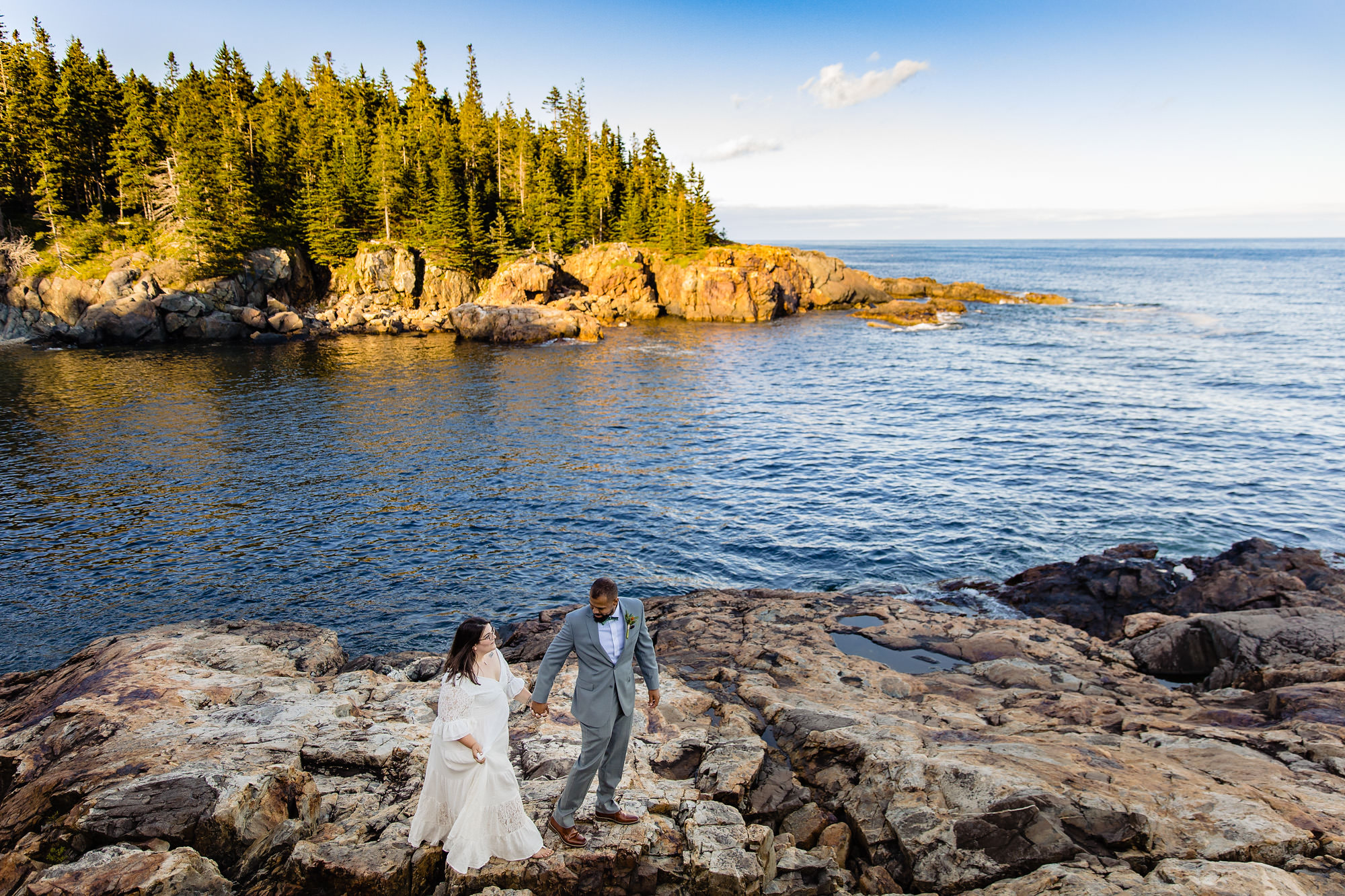 A first look on a rocky beach in Acadia National Park