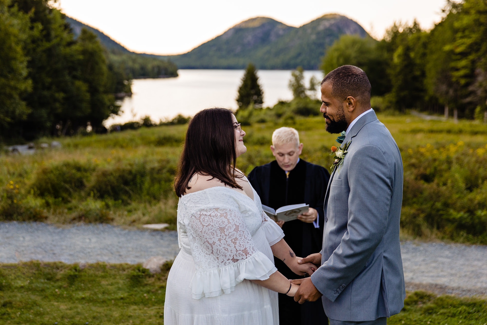 An Acadia elopement at Jordan Pond in Maine