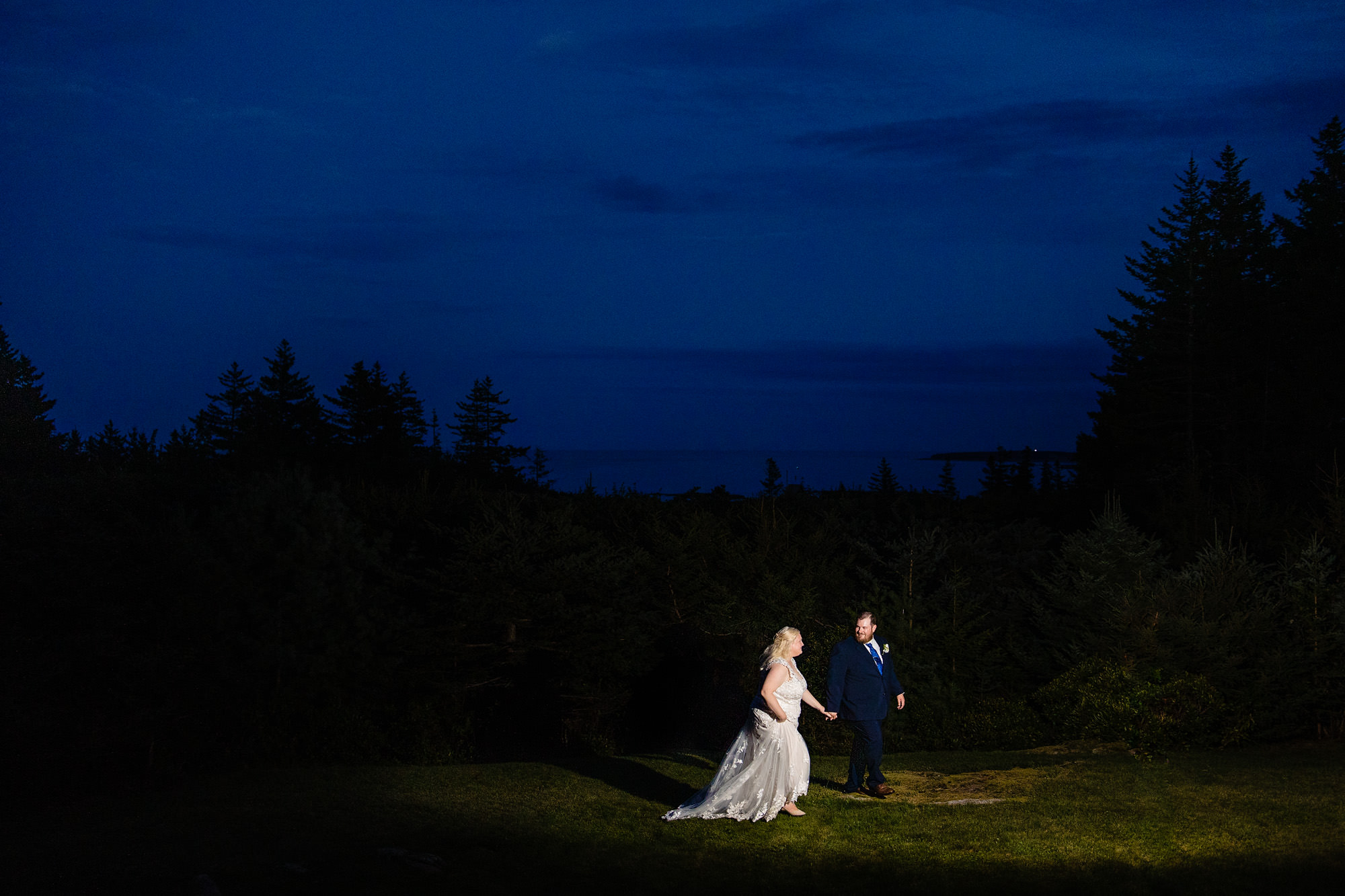 An intimate wedding reception in Northeast Harbor, Maine