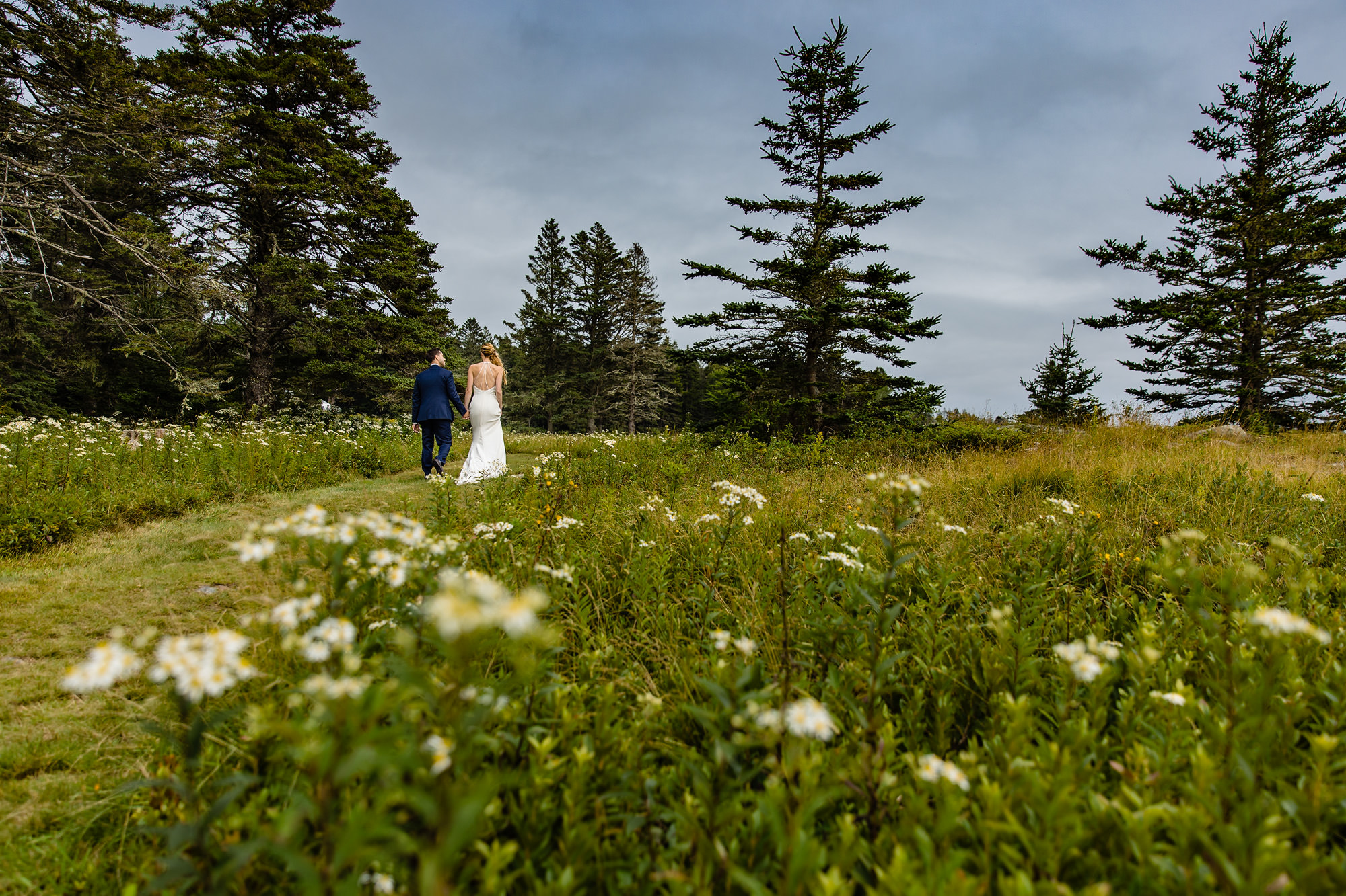 Wedding portraits at a wedding on Mount Desert Island in Maine