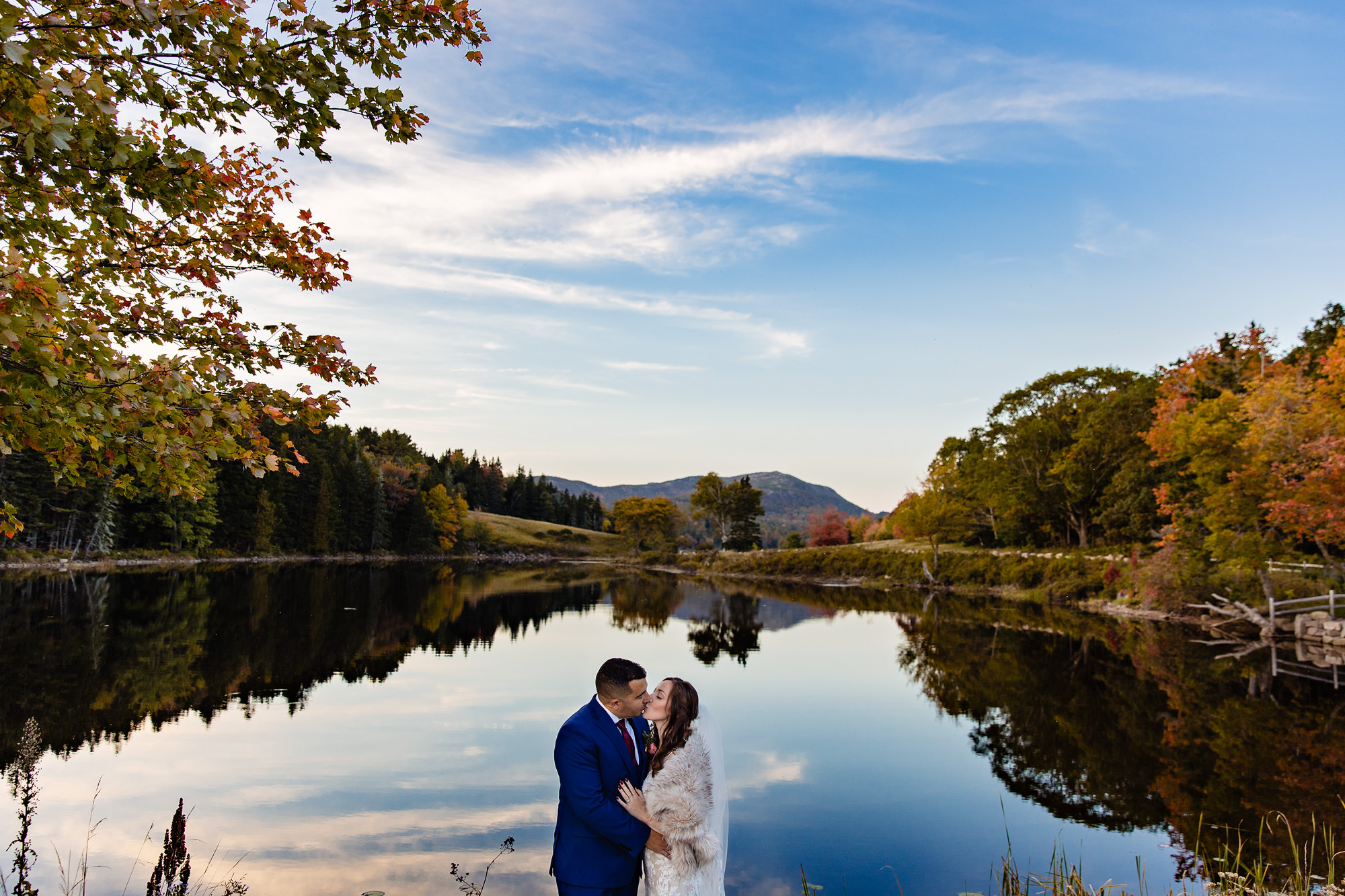 Unique wedding portraits in Acadia National Park