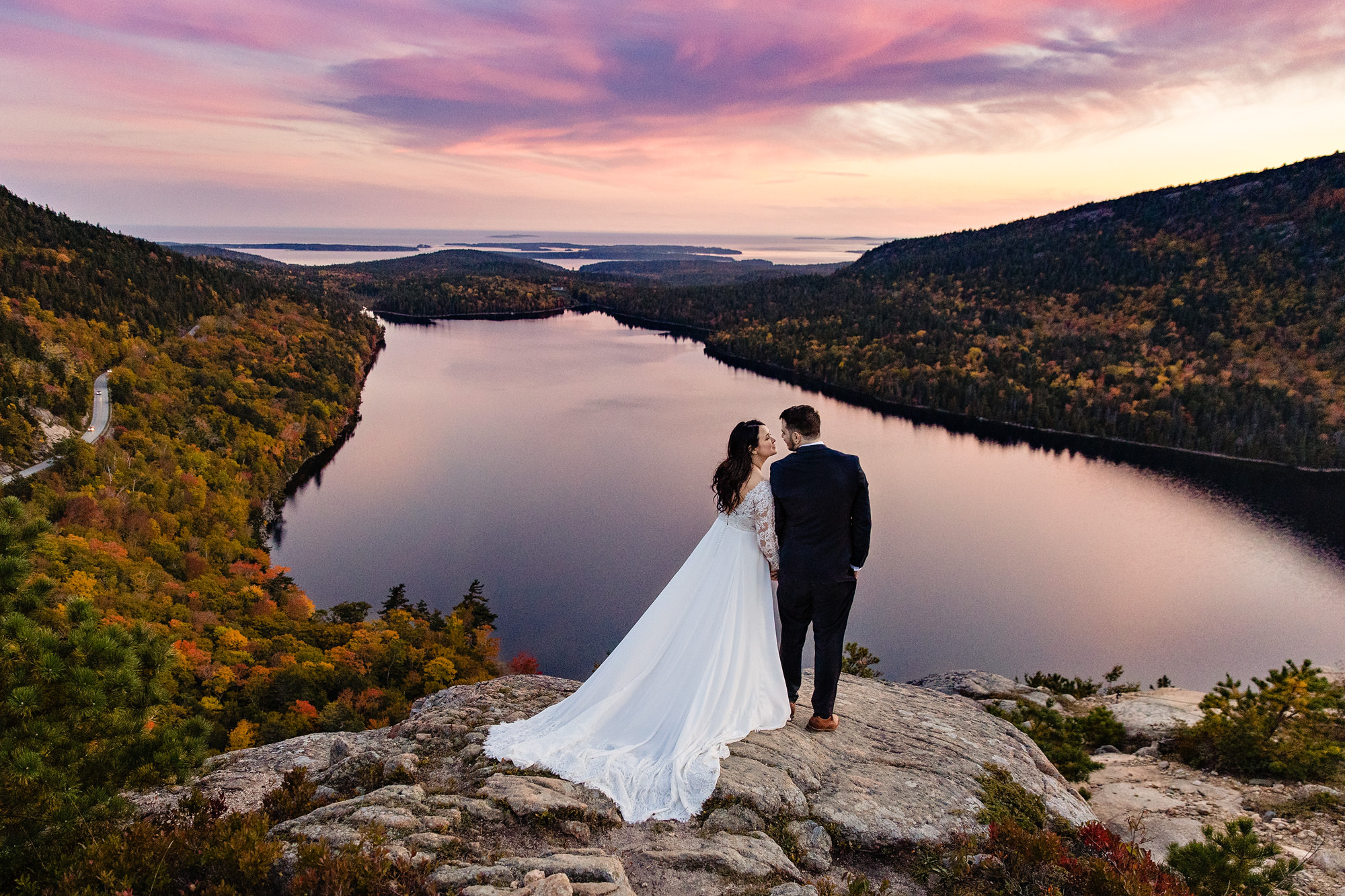 Destination elopement in Acadia National Park