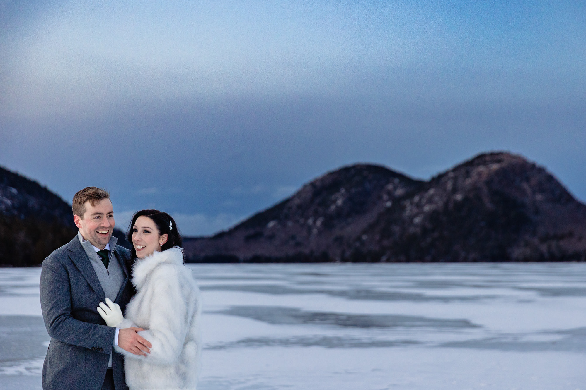 A winter elopement in Acadia National Park in Maine