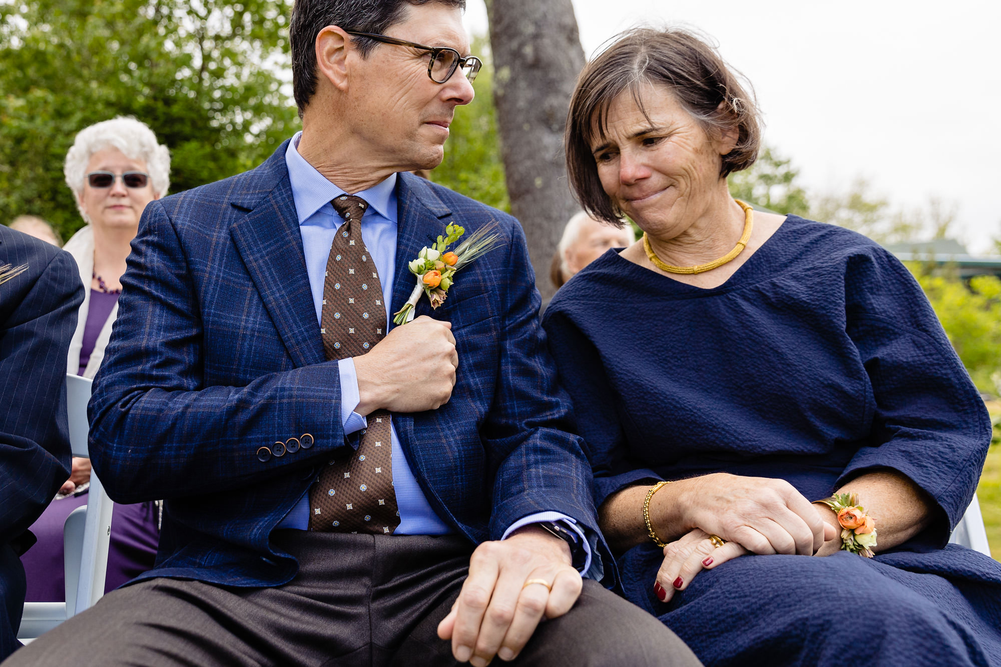 A Chebeague Island wedding ceremony at a family residence