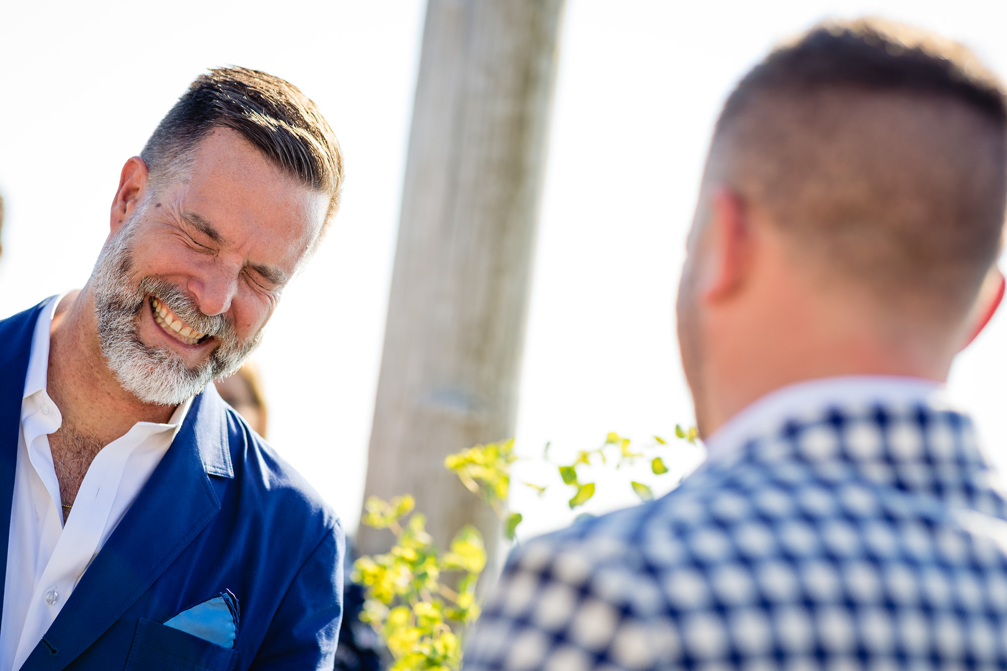 A wedding ceremony at the Islesford Dock Restaurant on Little Cranberry Island