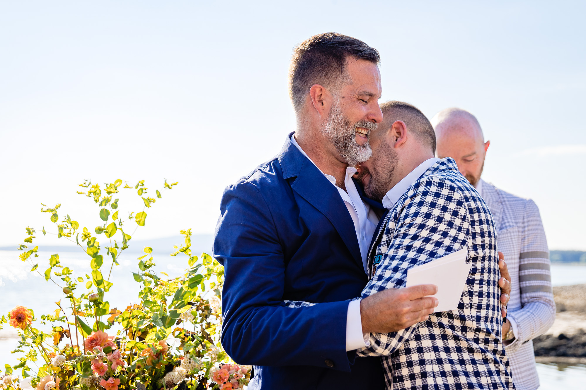 A wedding ceremony at the Islesford Dock Restaurant on Little Cranberry Island